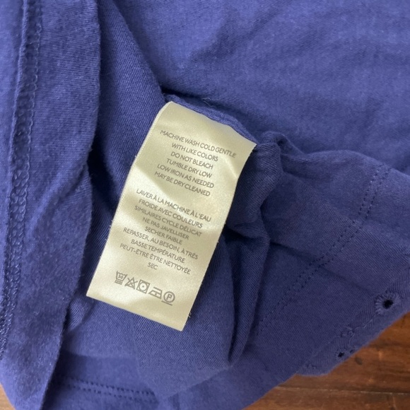 Free People Apricot Rose Dress Size Medium Living Indigo Eyelet Puff Sleeve NWT - Picture 13 of 16